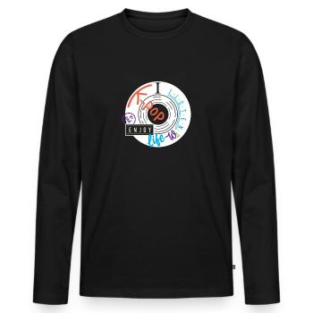 I listen K-Pop... K-Pop - Men's Premium Organic Long Sleeve Shirt - black - Front - Nico (187cm)
