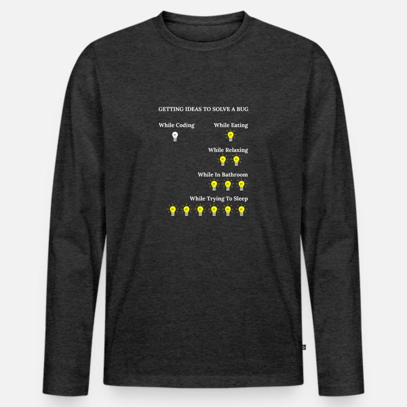 Funny Programming Software Engineer Bugs Code Men's Premium Organic Long Sleeve Shirt