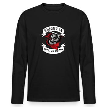 Knight In Shining Armor Templar Knight - Men's Premium Organic Long Sleeve Shirt - black - Front - Nico (187cm)
