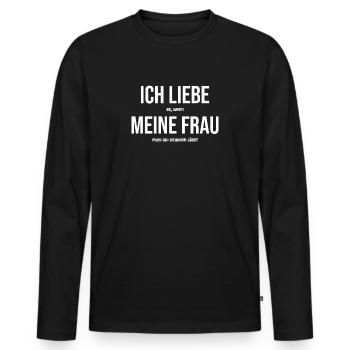 3D Drucken / 3D Druck / Prototyp - Männer Premium Bio Langarmshirt - Schwarz - Vorne - Nico (187cm)