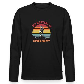 Randonnée Randonnée Coloré Drôle - T-shirt manches longues Premium bio Homme - noir - Devant - Nico (187cm)