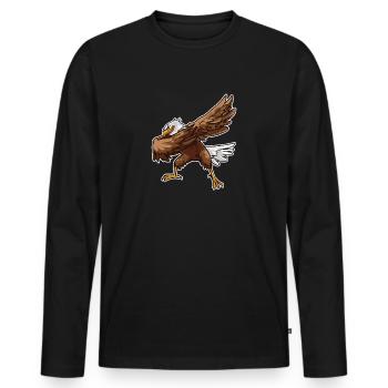 4 juillet Proud Dabbing American Eagle USA T-Shirt - T-shirt manches longues Premium bio Homme - noir - Devant - Nico (187cm)