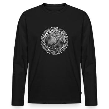 yggdrassil Tree of Life Vikings Valhalla Geschenk - Männer Premium Bio Langarmshirt - Schwarz - Vorne - Nico (187cm)