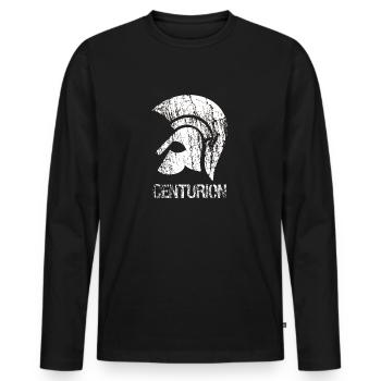 Roman Centurion - Männer Premium Bio Langarmshirt - Schwarz - Vorne - Nico (187cm)
