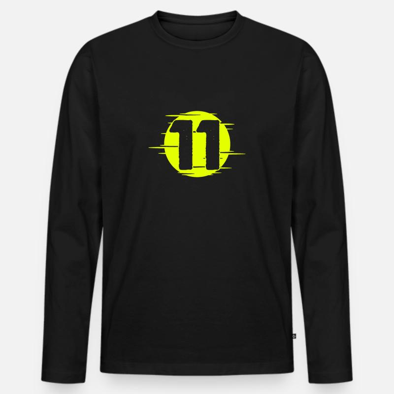 Kinder 11. Geburtstag Ich Bin 11 Jahre Jungen - Männer Premium Bio Langarmshirt - Schwarz