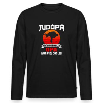 Judo Opa Spruch - Männer Premium Bio Langarmshirt - Schwarz - Vorne - Nico (187cm)