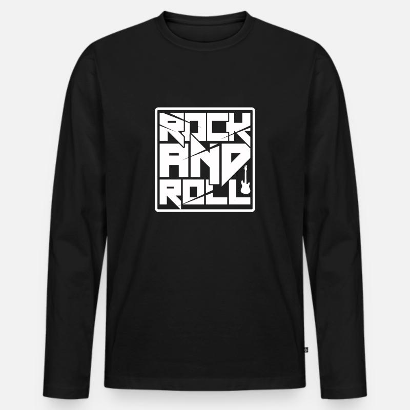 Rock 'n' Roll - Männer Premium Bio Langarmshirt - Schwarz