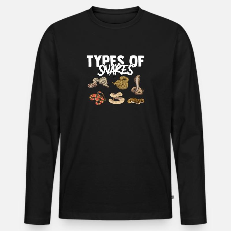 Schlangen - Männer Premium Bio Langarmshirt - Schwarz