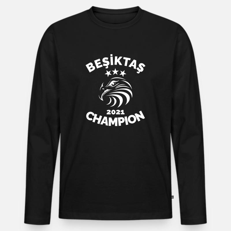 Besiktas sampiyon w - Männer Premium Bio Langarmshirt - Schwarz