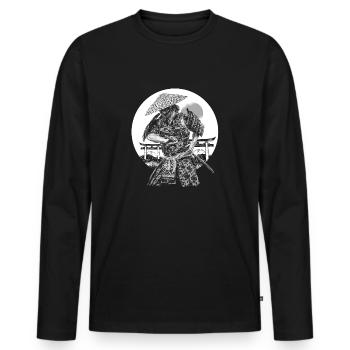 Samurai Ronin Warrior Japan Culture - Männer Premium Bio Langarmshirt - Schwarz - Vorne - Nico (187cm)