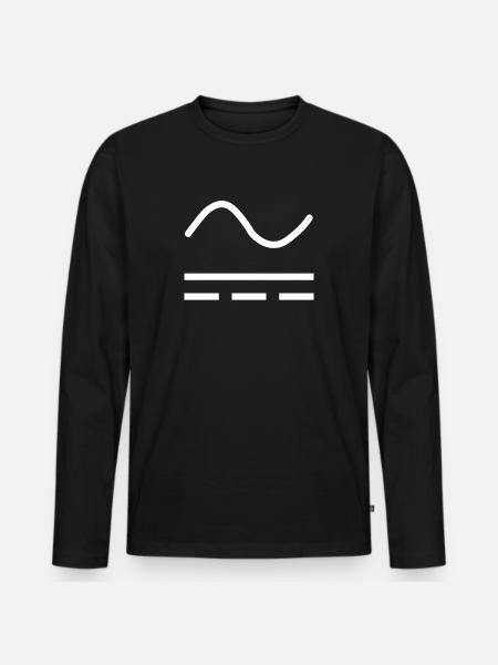 Current flow rate - Men's Premium Organic Long Sleeve Shirt - black