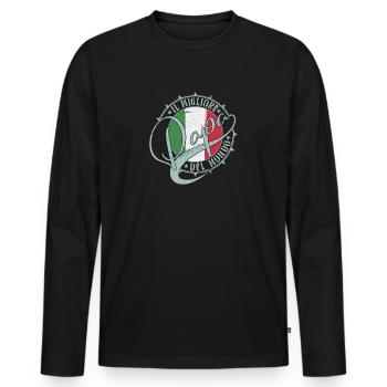 IL Migliore Papa Del Mondo Bester Papa der Welt - Männer Premium Bio Langarmshirt - Schwarz - Vorne - Nico (187cm)