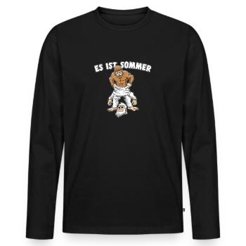 Es Ist Sommer Bigfoot Yeti Party Sasquatch - Männer Premium Bio Langarmshirt - Schwarz - Vorne - Nico (187cm)