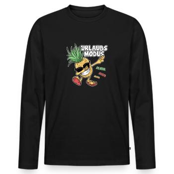 Dabbing Ananas Urlaubs Modus Hawaii - Männer Premium Bio Langarmshirt - Schwarz - Vorne - Nico (187cm)