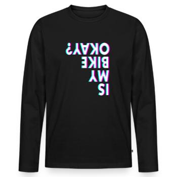 C’est mon vélo OK ? VTT VTT cadeau - T-shirt manches longues Premium bio Homme - noir - Devant - Nico (187cm)