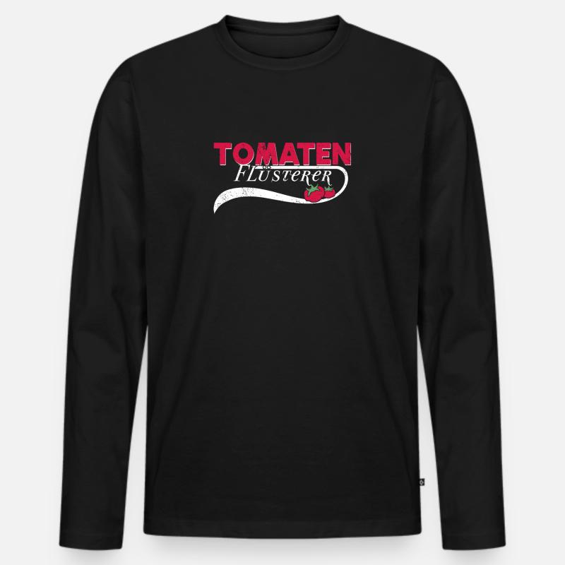 Tomaten Flüsterer Gärtner Hobbygärtner Geschenk - Männer Premium Bio Langarmshirt - Schwarz