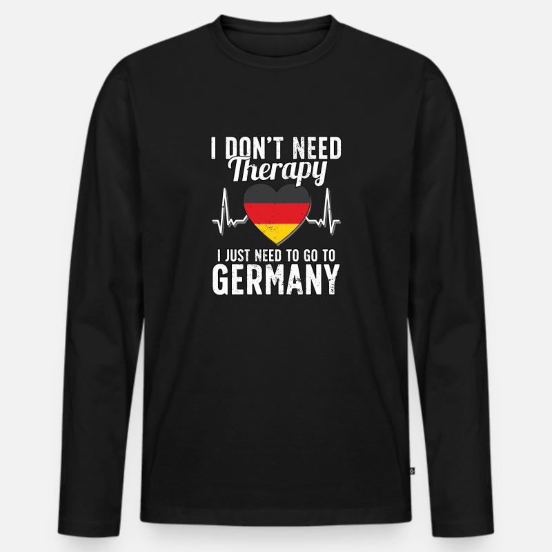 Germany flag I German Souvenirs - Männer Premium Bio Langarmshirt - Schwarz