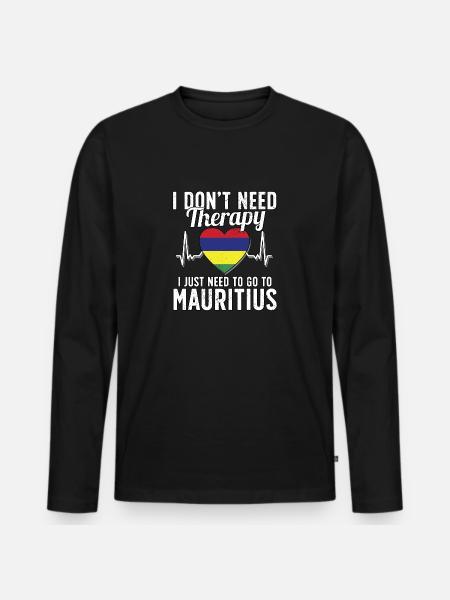 Mauritius flag I Mauritius Souvenirs - Men's Premium Organic Long Sleeve Shirt - black