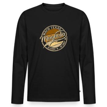 Magnolia Farms Silos Texas Waco Vintage & Retro - Männer Premium Bio Langarmshirt - Schwarz - Vorne - Nico (187cm)