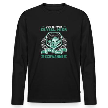 Erzgebirge Schwamme - Men's Premium Organic Long Sleeve Shirt - black - Front - Nico (187cm)