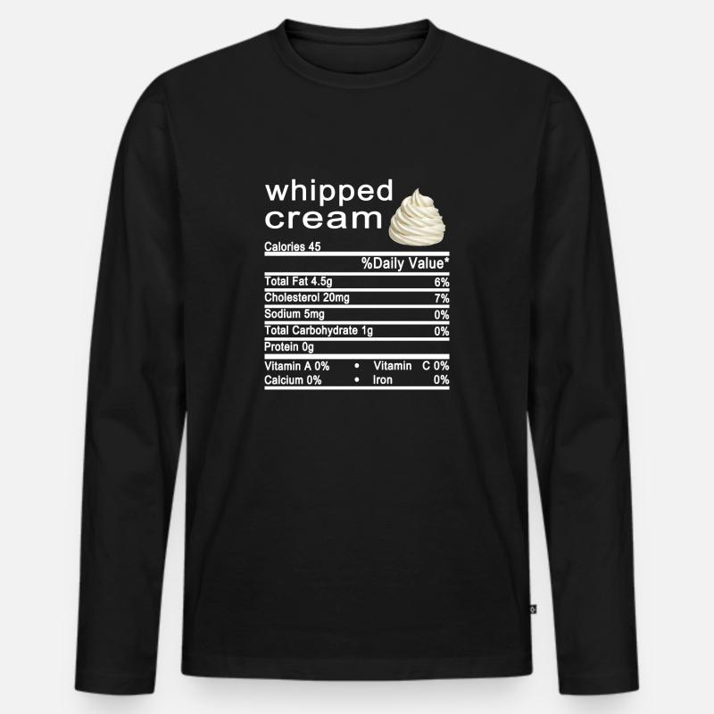 Schlagsahne - Männer Premium Bio Langarmshirt - Schwarz