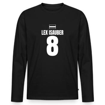 Mallorca Sauf Trikot Fußball Österreich, Lex - Männer Premium Bio Langarmshirt - Schwarz - Vorne - Nico (187cm)