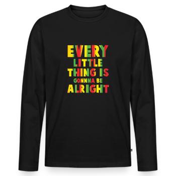 Reggae - Men's Premium Organic Long Sleeve Shirt - black - Front - Nico (187cm)
