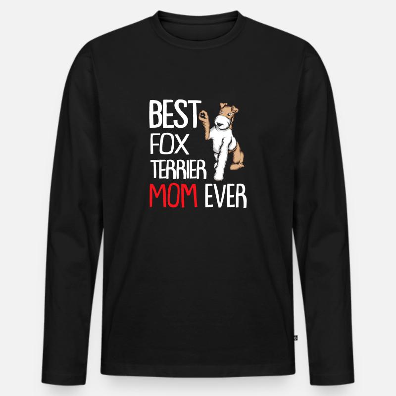 Foxterrier Drahthaar | Foxterrier - Männer Premium Bio Langarmshirt - Schwarz