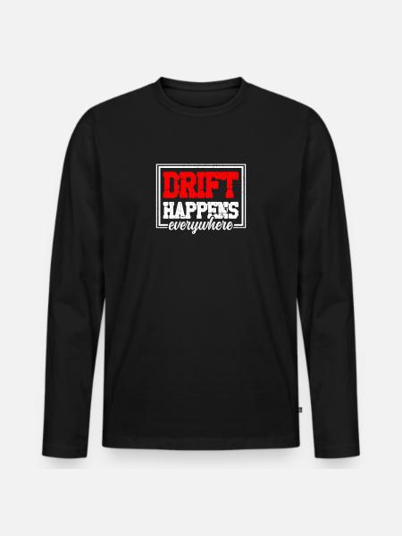 Drift Auto - Männer Premium Bio Langarmshirt - Schwarz