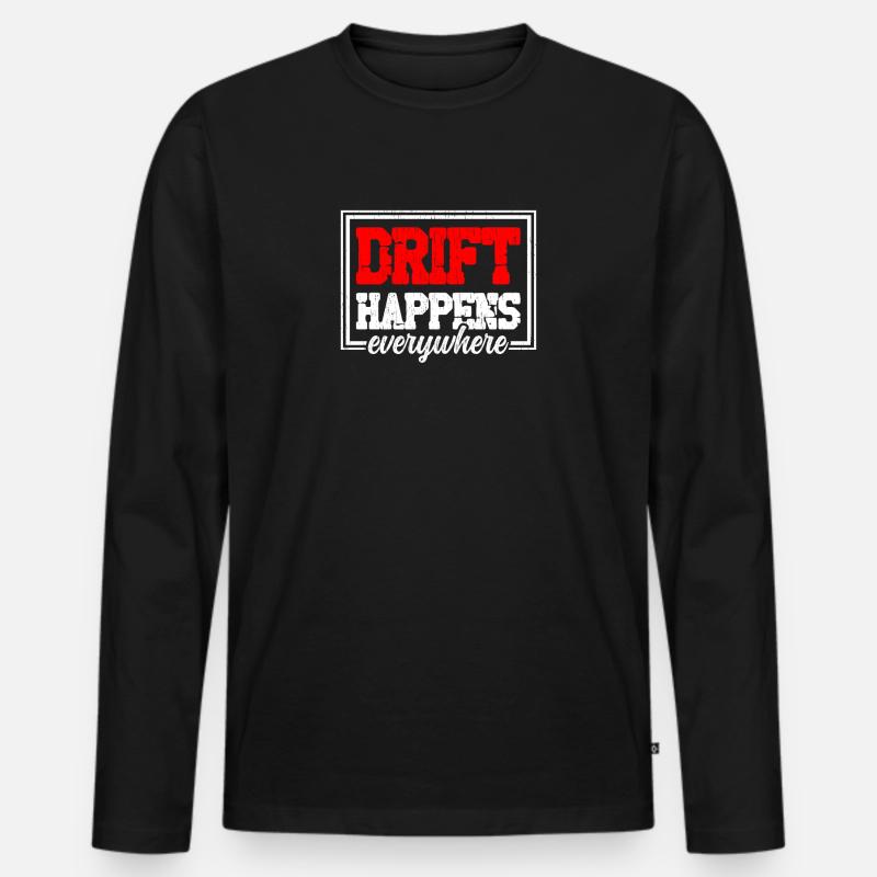 Drift Auto - Männer Premium Bio Langarmshirt - Schwarz