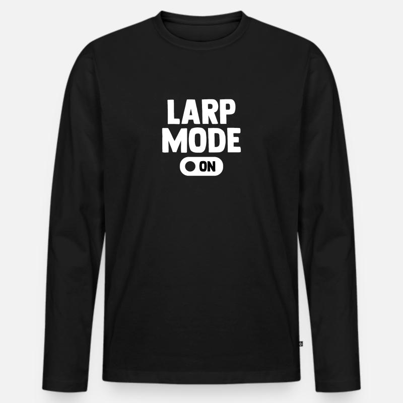 Larp-Modus - Männer Premium Bio Langarmshirt - Schwarz