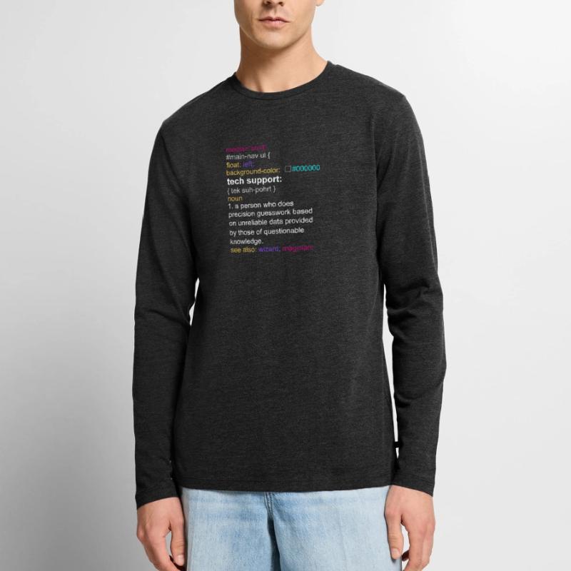 Tech support html coding gift coder T-shirt manches longues Premium bio Homme