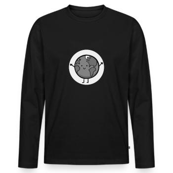 Sustainability - Men's Premium Organic Long Sleeve Shirt - black - Front - Nico (187cm)