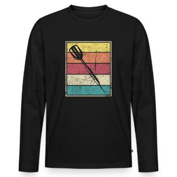 Dardos flecha dardos - T-shirt manches longues Premium bio Homme - noir - Devant - Nico (187cm)