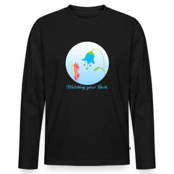 Nazar Evil Eye Protecteur Amulette Papillon - T-shirt manches longues Premium bio Homme - noir - Devant - Nico (187cm)