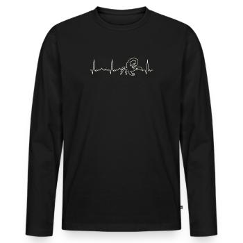 Escorpión. Corazón. Amor. Ekg. Legumbres. - T-shirt manches longues Premium bio Homme - noir - Devant - Nico (187cm)