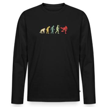 Tennis Serv Sur Girl Evolution - T-shirt manches longues Premium bio Homme - noir - Devant - Nico (187cm)
