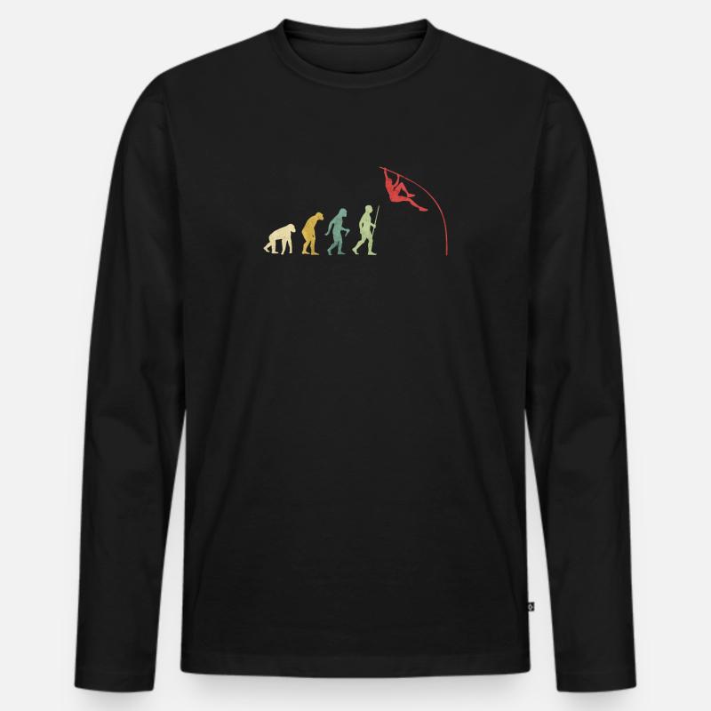 Stangenviertel Jump Evolution - Männer Premium Bio Langarmshirt - Schwarz