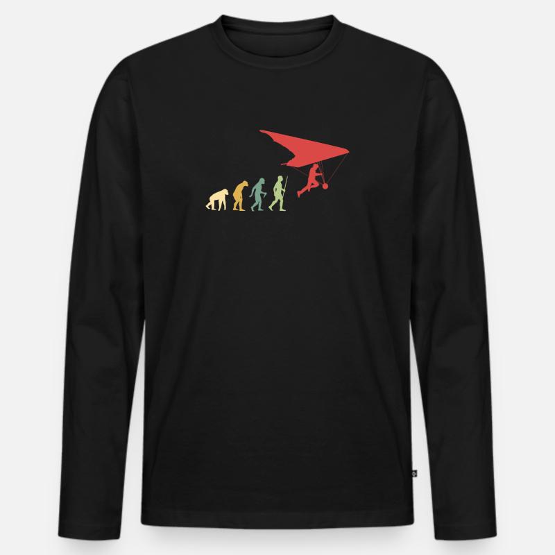 Langgliedentwicklung - Männer Premium Bio Langarmshirt - Schwarz
