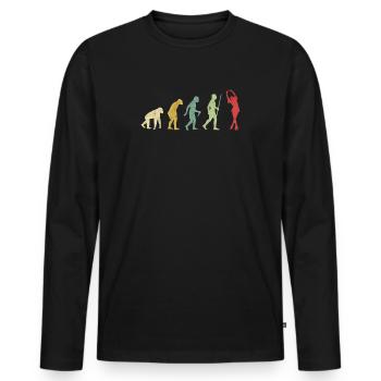 Evolución de la chica de baile de hielo de - T-shirt manches longues Premium bio Homme - noir - Devant - Nico (187cm)