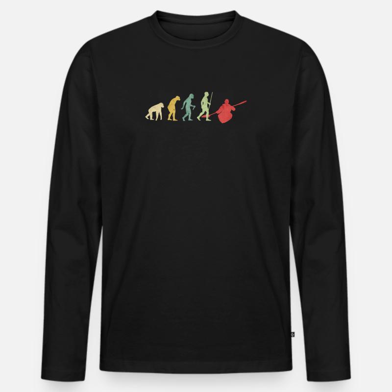 Kanuentwicklung - Männer Premium Bio Langarmshirt - Schwarz