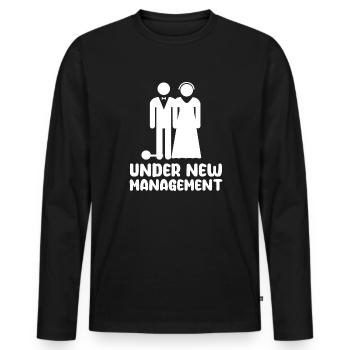 Under New Management - Männer Premium Bio Langarmshirt - Schwarz - Vorne - Nico (187cm)