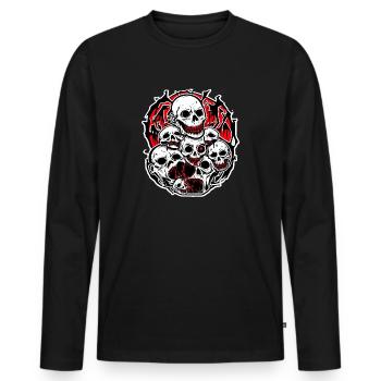 Friedhof des Grauens - Männer Premium Bio Langarmshirt - Schwarz - Vorne - Nico (187cm)
