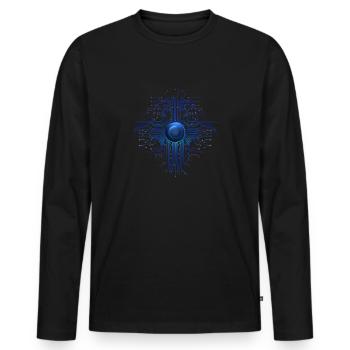 Maschinelles Lernen, KI, Deep-Learning-Programmierer - Männer Premium Bio Langarmshirt - Schwarz - Vorne - Nico (187cm)