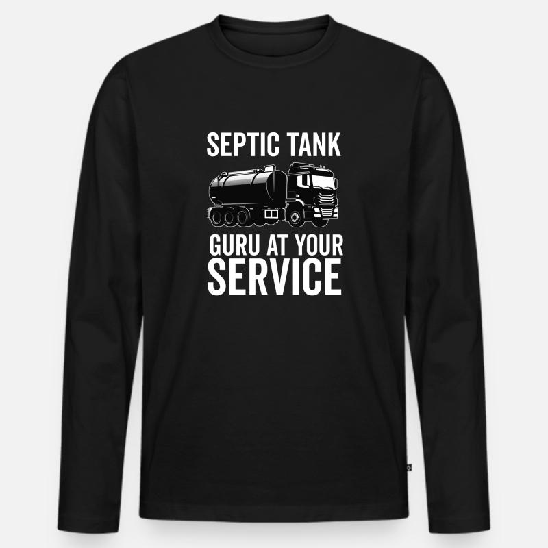 Klärgrubenpumpen-Servicer, Kanalsystem-Installateur - Männer Premium Bio Langarmshirt - Schwarz