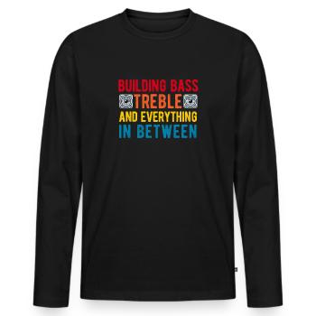 Car Stereo For Audio Installer Speakers Car Bass - Men's Premium Organic Long Sleeve Shirt - black - Front - Nico (187cm)