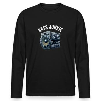 Car Stereo For Audio Installer Speakers Car Bass - Men's Premium Organic Long Sleeve Shirt - black - Front - Nico (187cm)