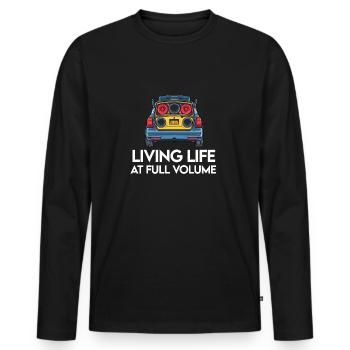 Car Stereo For Audio Installer Speakers Car Bass - Men's Premium Organic Long Sleeve Shirt - black - Front - Nico (187cm)