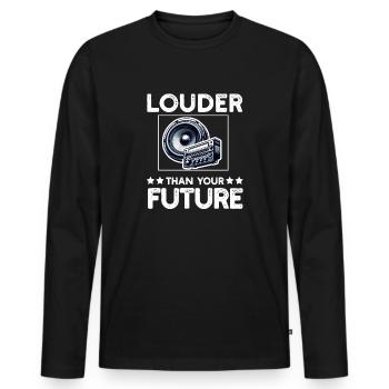 Car Stereo For Audio Installer Speakers Car Bass - Men's Premium Organic Long Sleeve Shirt - black - Front - Nico (187cm)