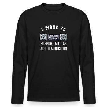 Car Stereo For Audio Installer Speakers Car Bass - Men's Premium Organic Long Sleeve Shirt - black - Front - Nico (187cm)